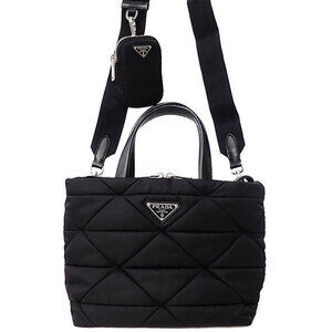Prada ReNylon Padded Tote Bag quilted Black